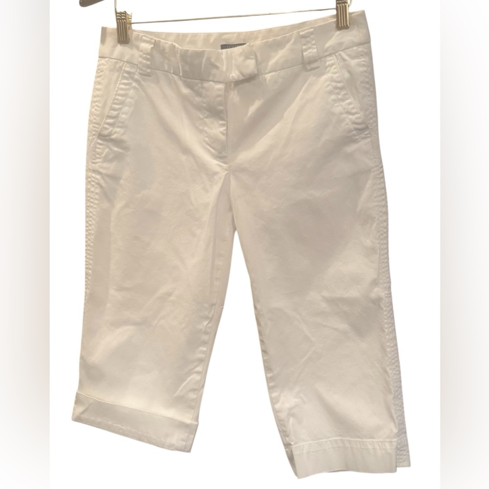 J Crew White Favorite Fit Capris Size 6